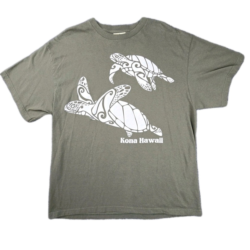 Vintage Local Honu Kona Hawaii‎ Sea Turtle T-Shirt Large Tribal Graphic